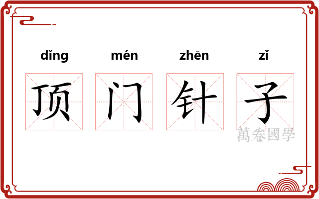 顶门针子