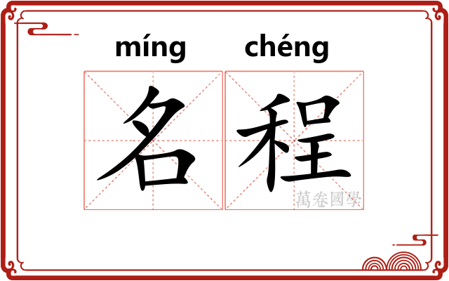 名程