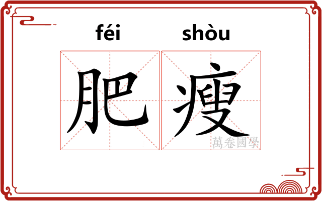 肥瘦 肥瘦