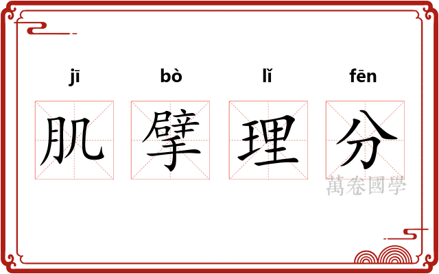 肌擘理分