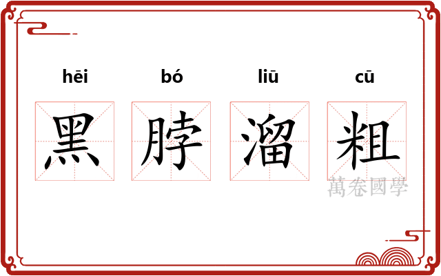 黑脖溜粗