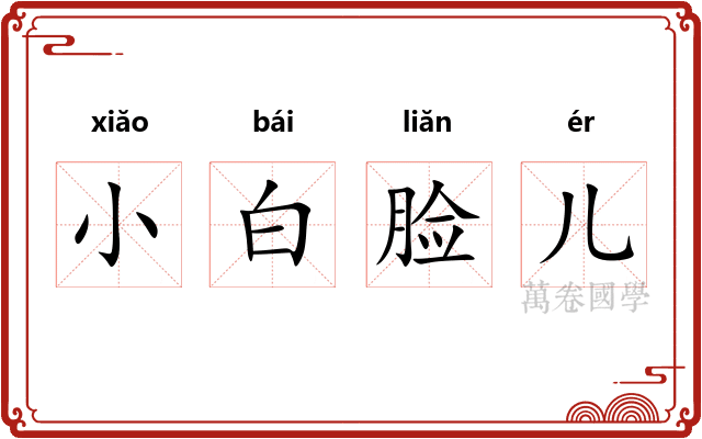 小白脸儿 小白脸儿
