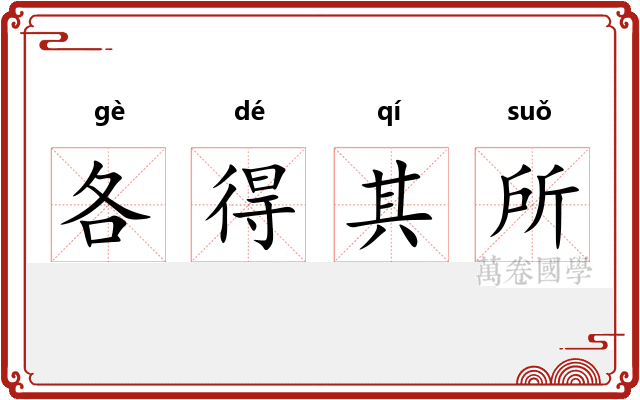 各得其所