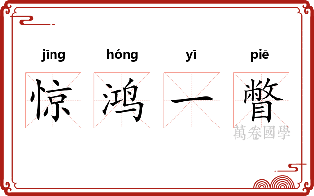 惊鸿一瞥