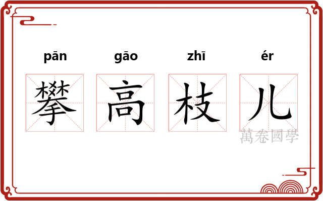 攀高枝儿