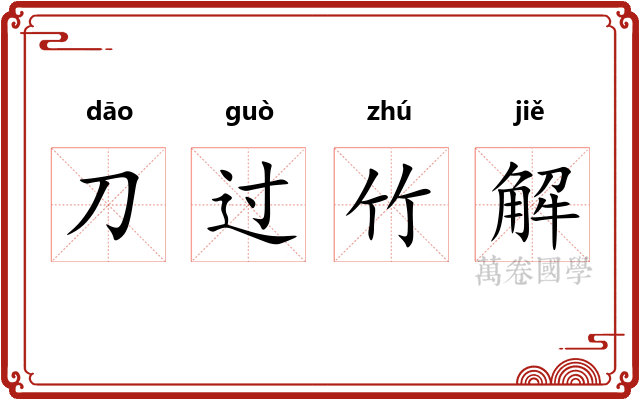 刀过竹解