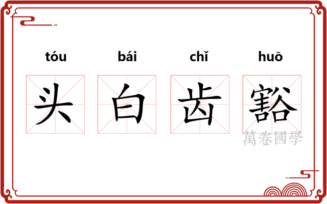 头白齿豁 头白齿豁