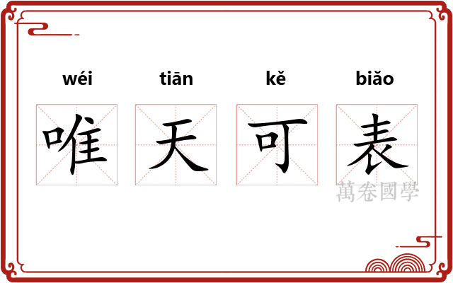 唯天可表