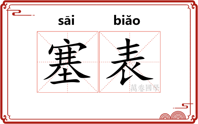 塞表 塞表