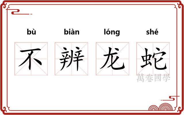 不辨龙蛇