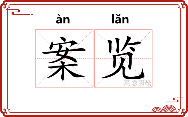 案览