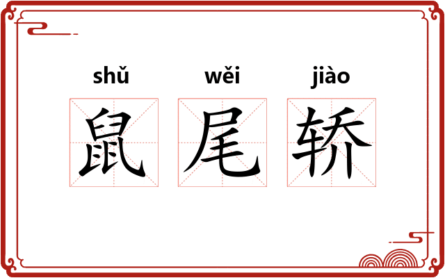 鼠尾轿 鼠尾轿