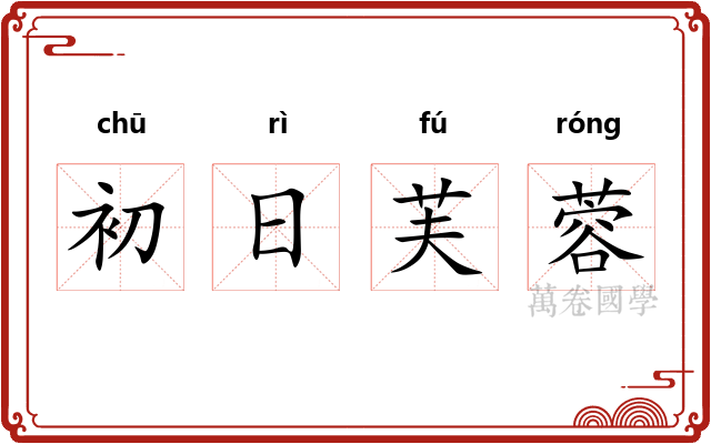 初日芙蓉 初日芙蓉