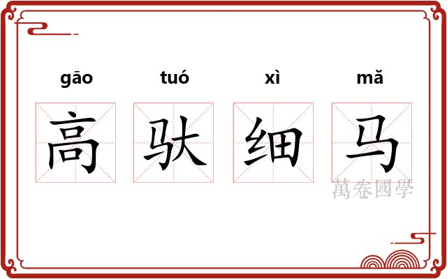 高驮细马 高驮细马