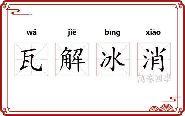 瓦解冰消