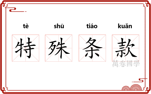 特殊条款 特殊条款