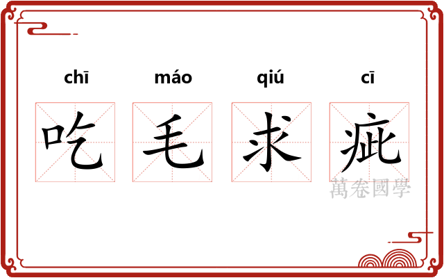 吃毛求疵 吃毛求疵