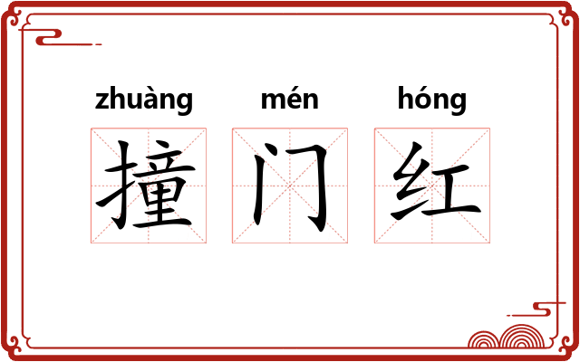 撞门红