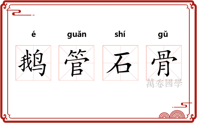 鹅管石骨