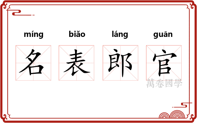 名表郎官