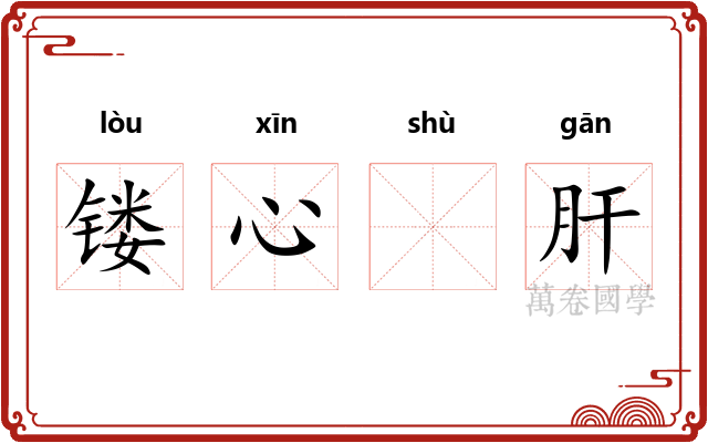 镂心𬬸肝 镂心𬬸肝