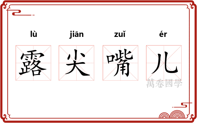 露尖嘴儿 露尖嘴儿