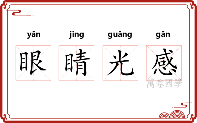 眼睛光感