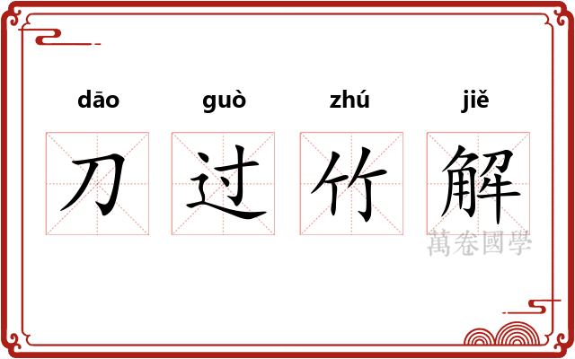 刀过竹解