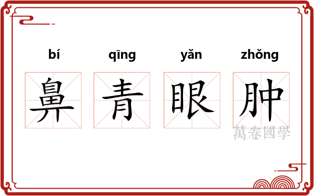 鼻青眼肿 鼻青眼肿