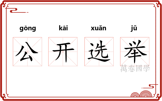 公开选举 公开选举