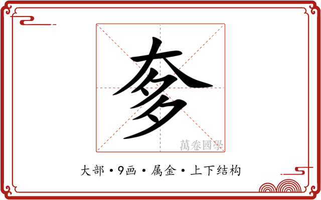 奓 奓