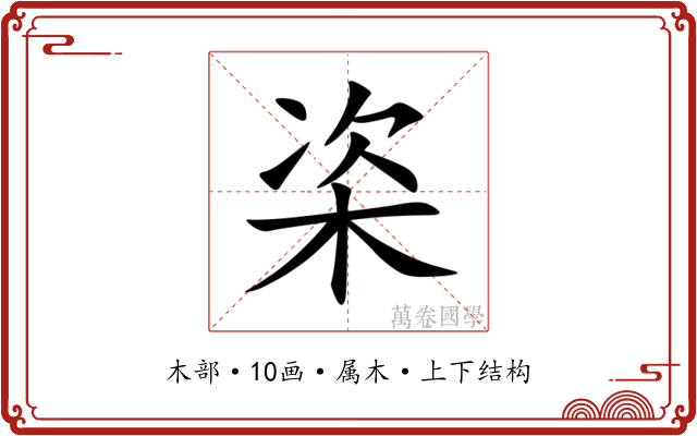 栥 栥