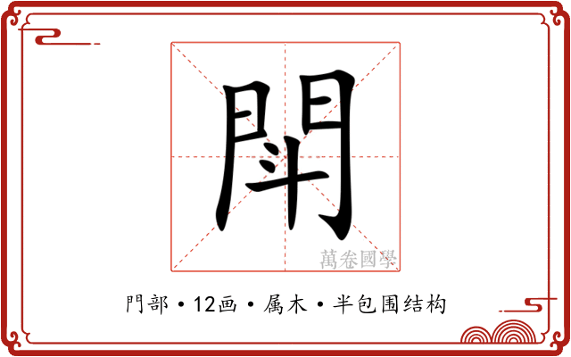 閗 閗