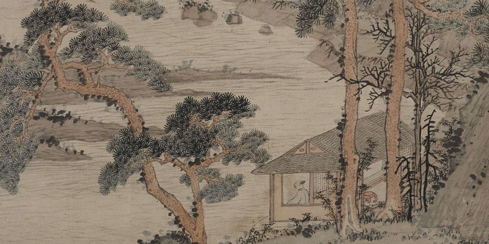 清江幽居图局部