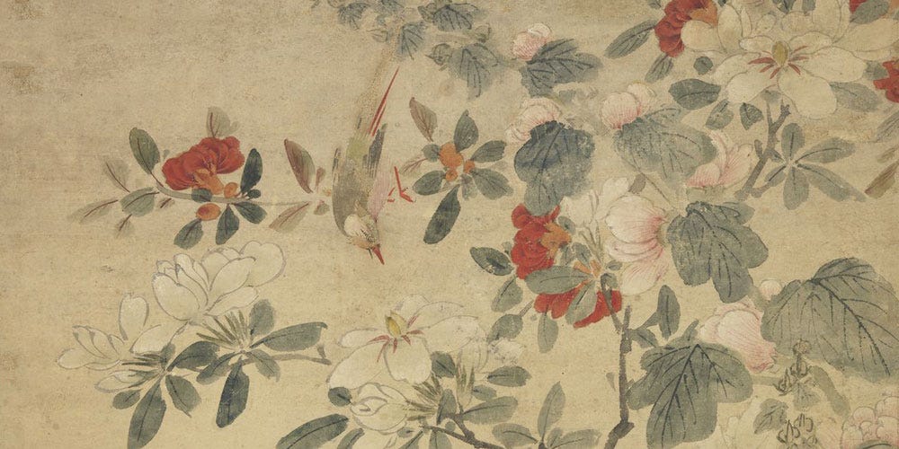 写生花鸟图局部