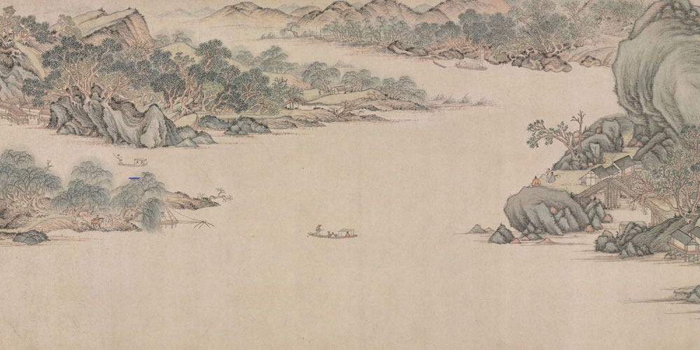 迎春图（江乡胜景图）局部