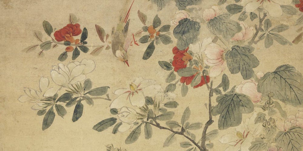 写生花鸟图局部