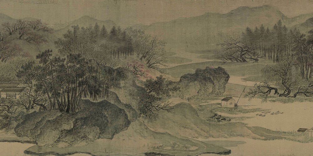 溪山春晓图（画心）(全色版)局部