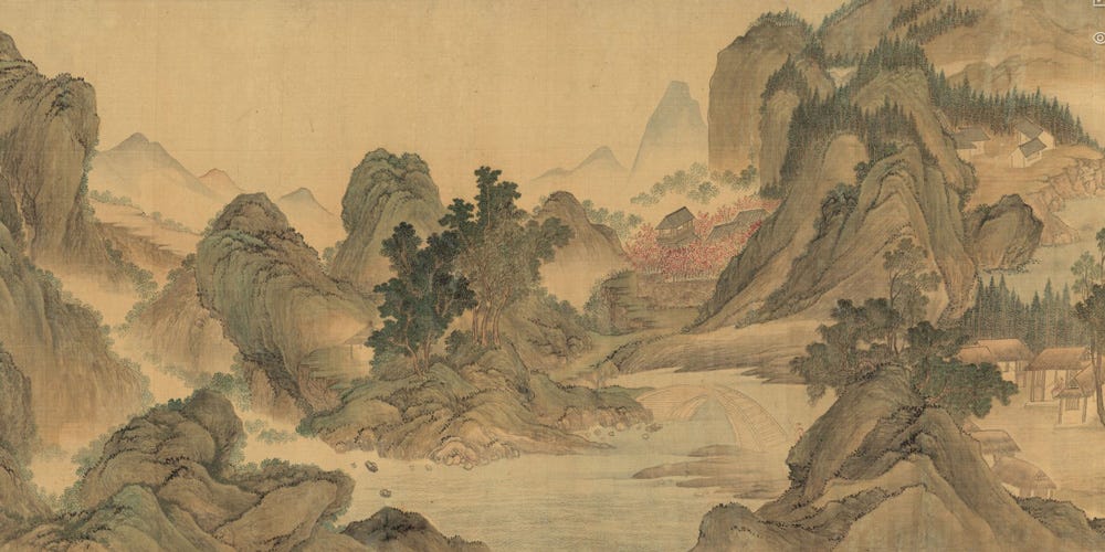 湖山春暖图局部