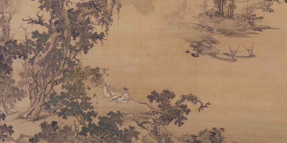 烟江远眺图局部