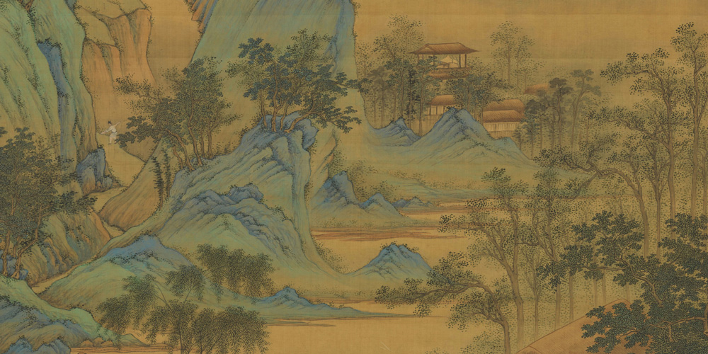 春山吟赏图局部