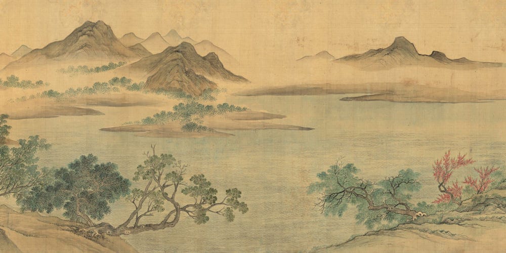 湖山春暖图局部