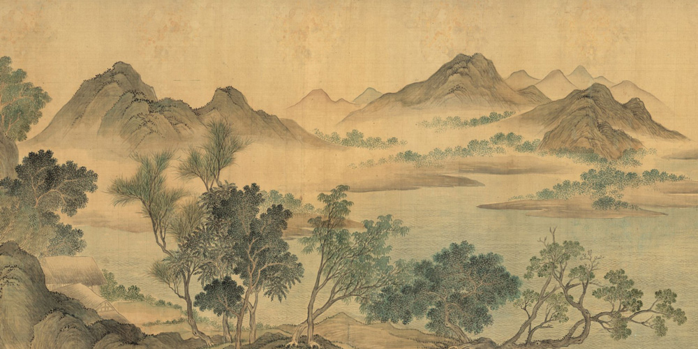 湖山春暖图局部