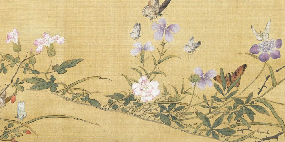 百蝶图卷局部