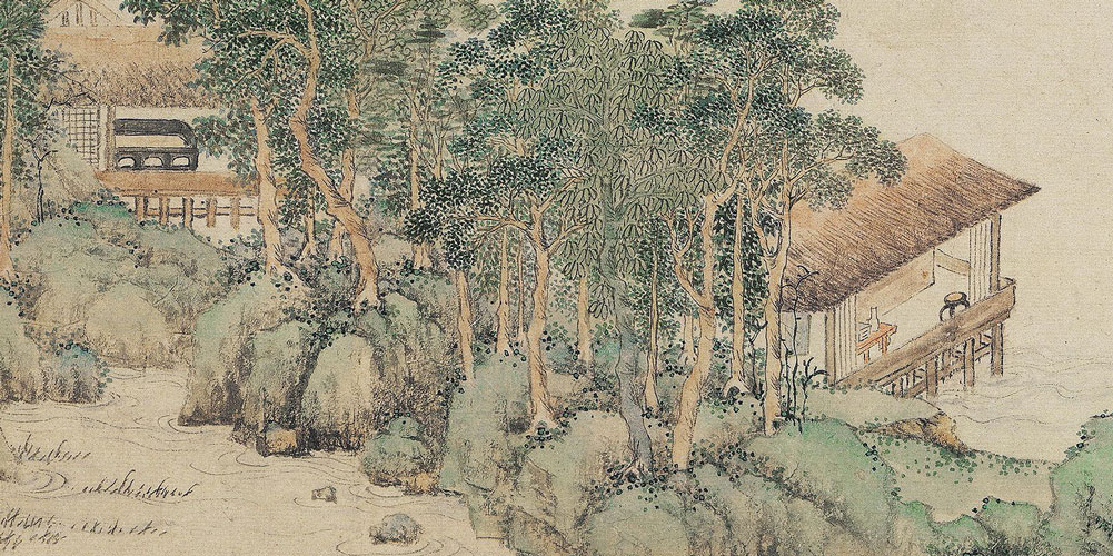 携琴访友图局部