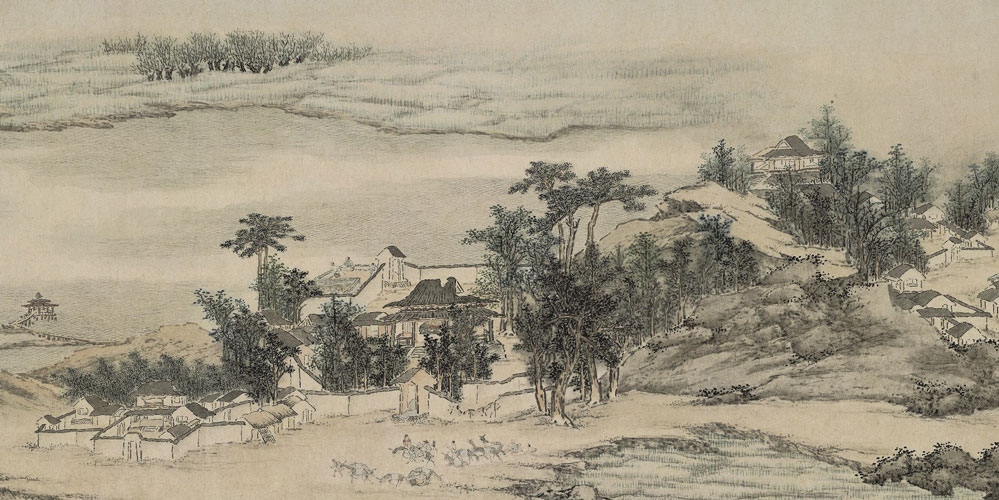 燕矶莫愁湖图二段局部