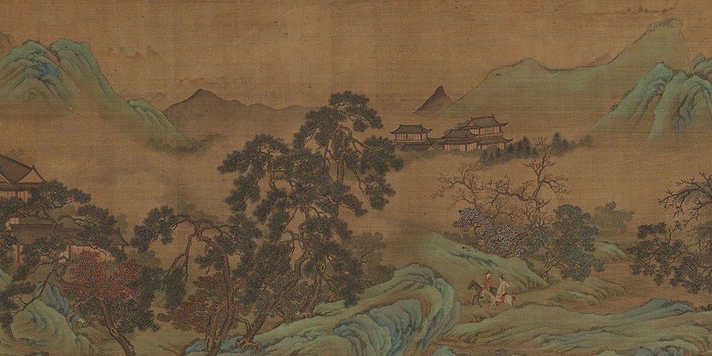 关山行旅图局部