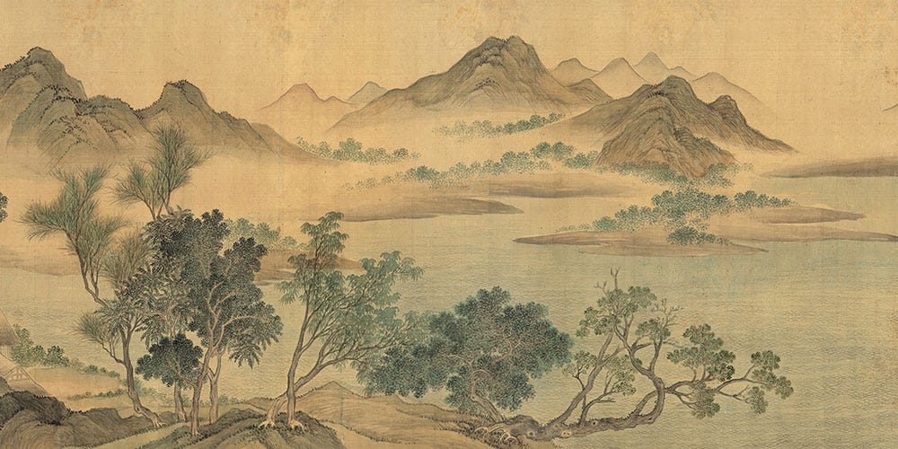 湖山春暖图局部