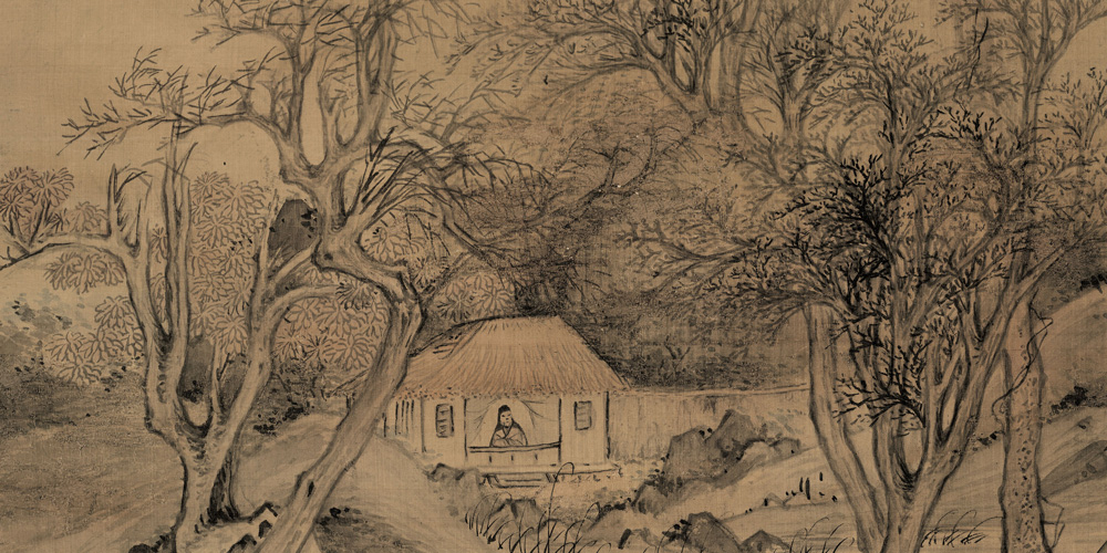 茅屋闲眺图局部