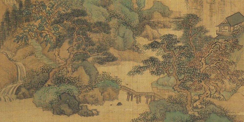 拟范华原秋林萧寺图局部